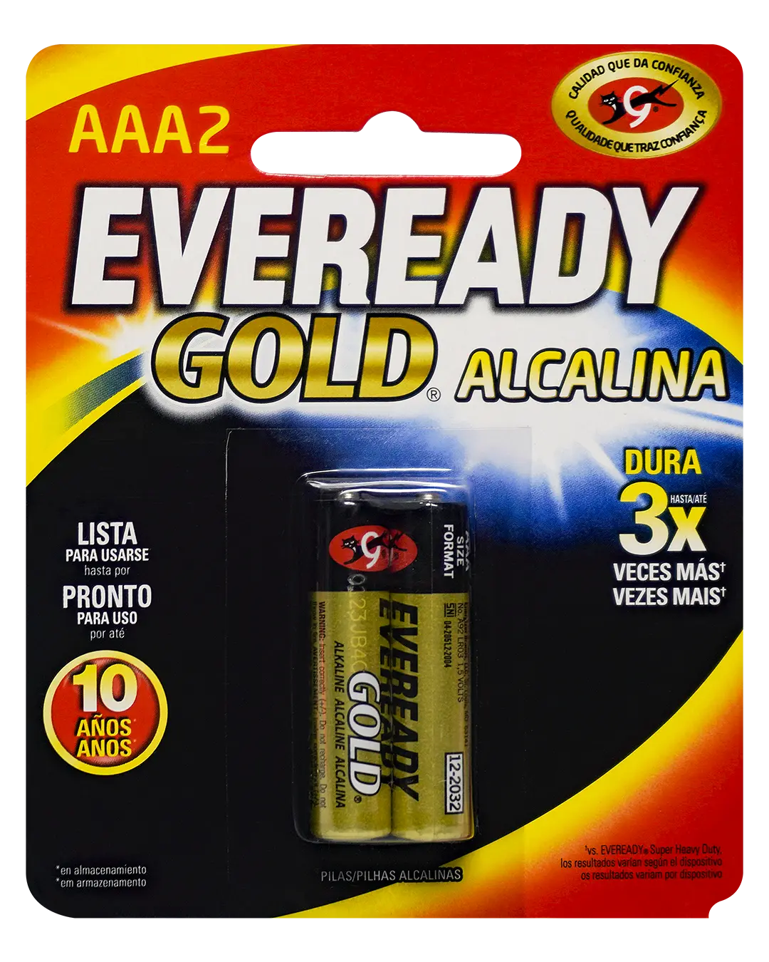 Batería Eveready Gold AAA2 Distribuidora Shaddai de Colombia Dishacol